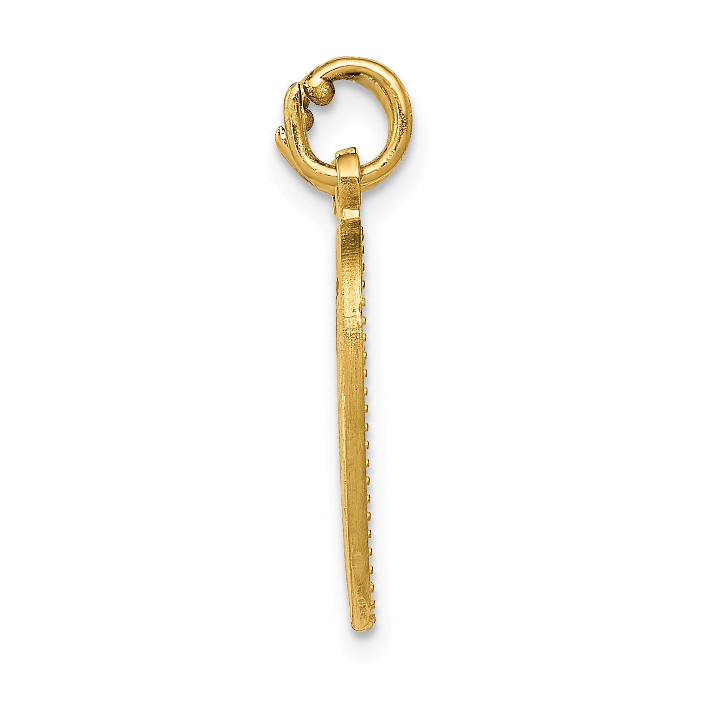 14k Gold BEST SISTER Break-apart Heart Charm Pendant