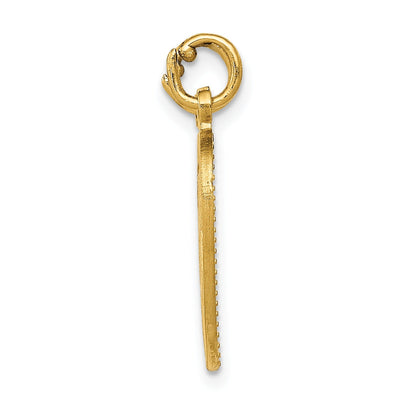 14k Gold BEST SISTER Break-apart Heart Charm Pendant