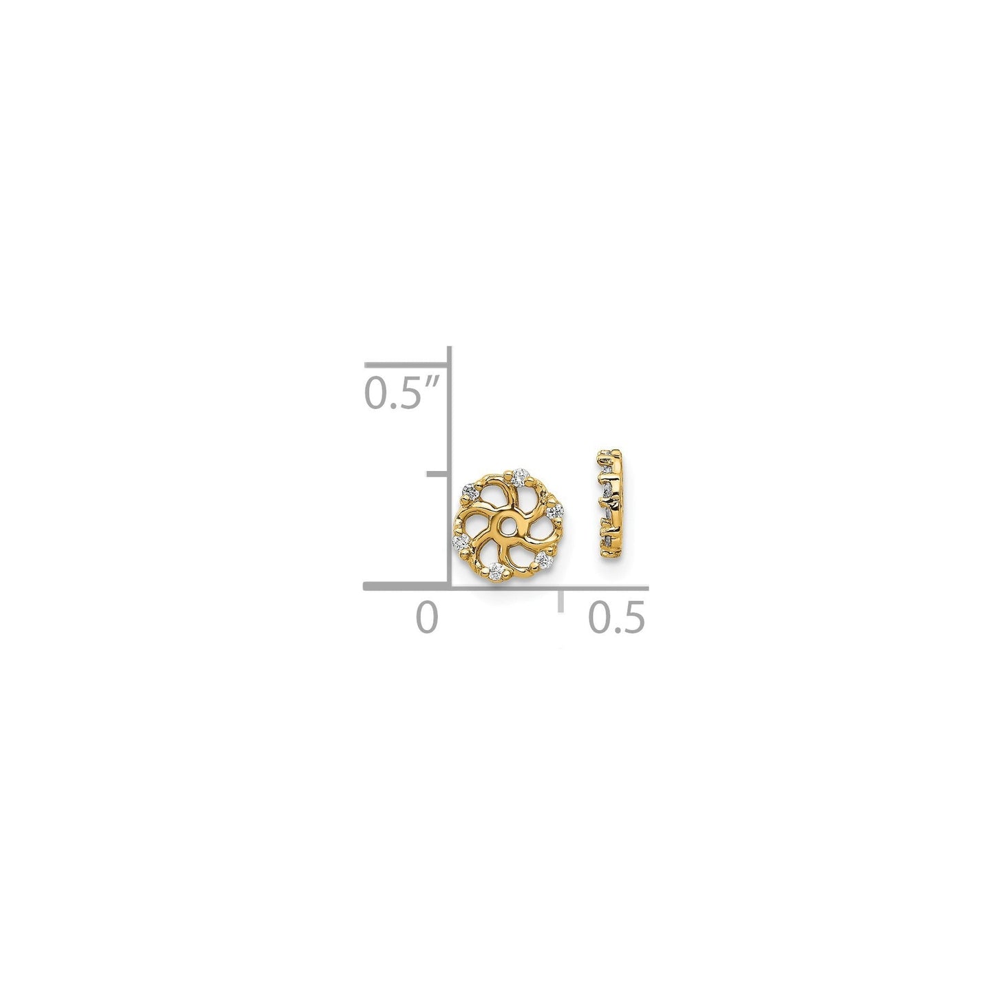 Lab Grown Diamond Earring Jackets 14k Gold