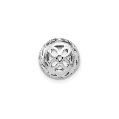 14K White Gold Lab Grown Diamond Studs Earring Jackets