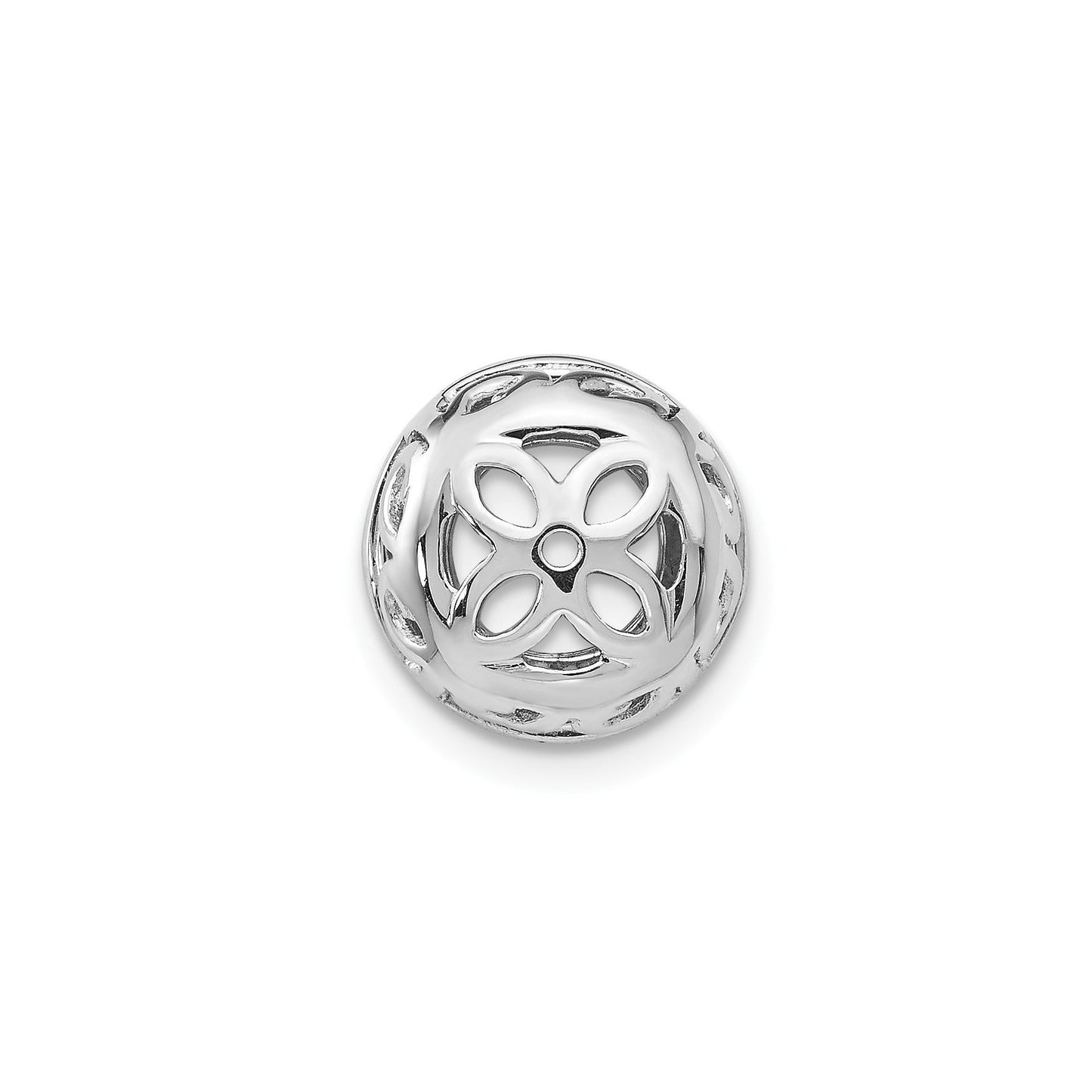 14K White Gold Lab Grown Diamond Studs Earring Jackets