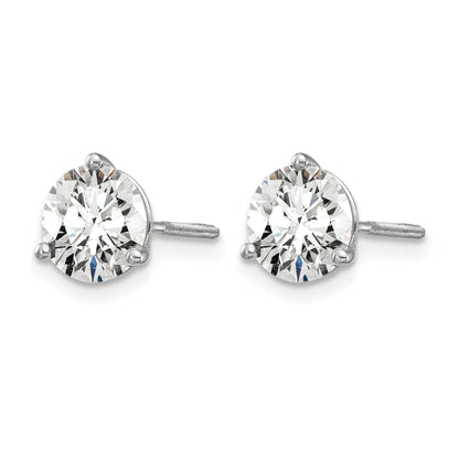 14K White Gold Lab Diamond Round Shaped Stud Earrings