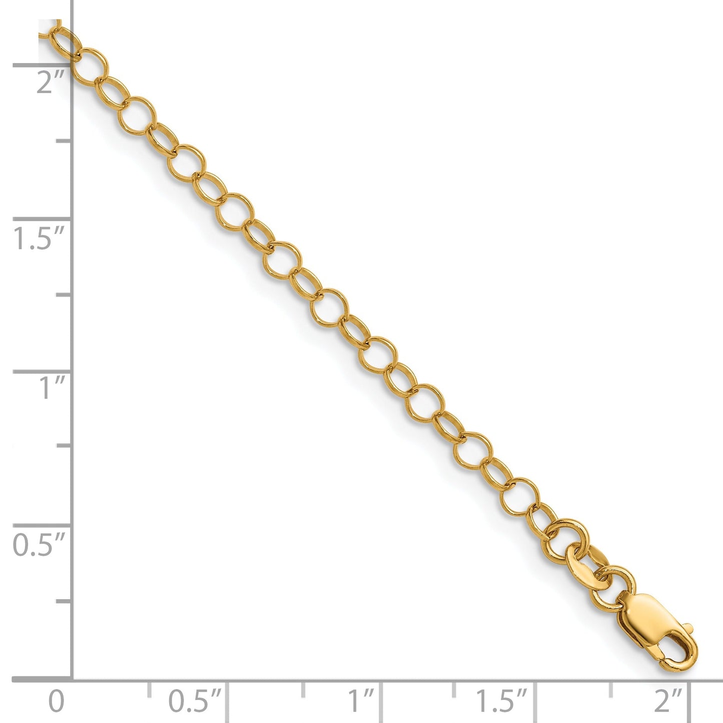 14K Yellow Gold Filled Rolo Chain with Lobster Clasp