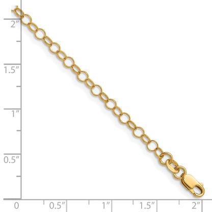 14K Yellow Gold Filled Rolo Chain with Lobster Clasp