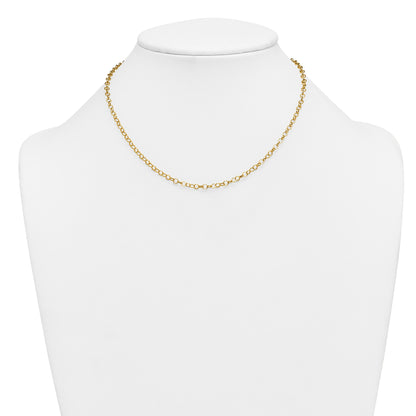 14K Yellow Gold Filled Rolo Chain with Lobster Clasp