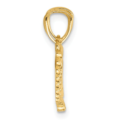 14k Gold 2-Piece Break Apart Angel Wing Pendant