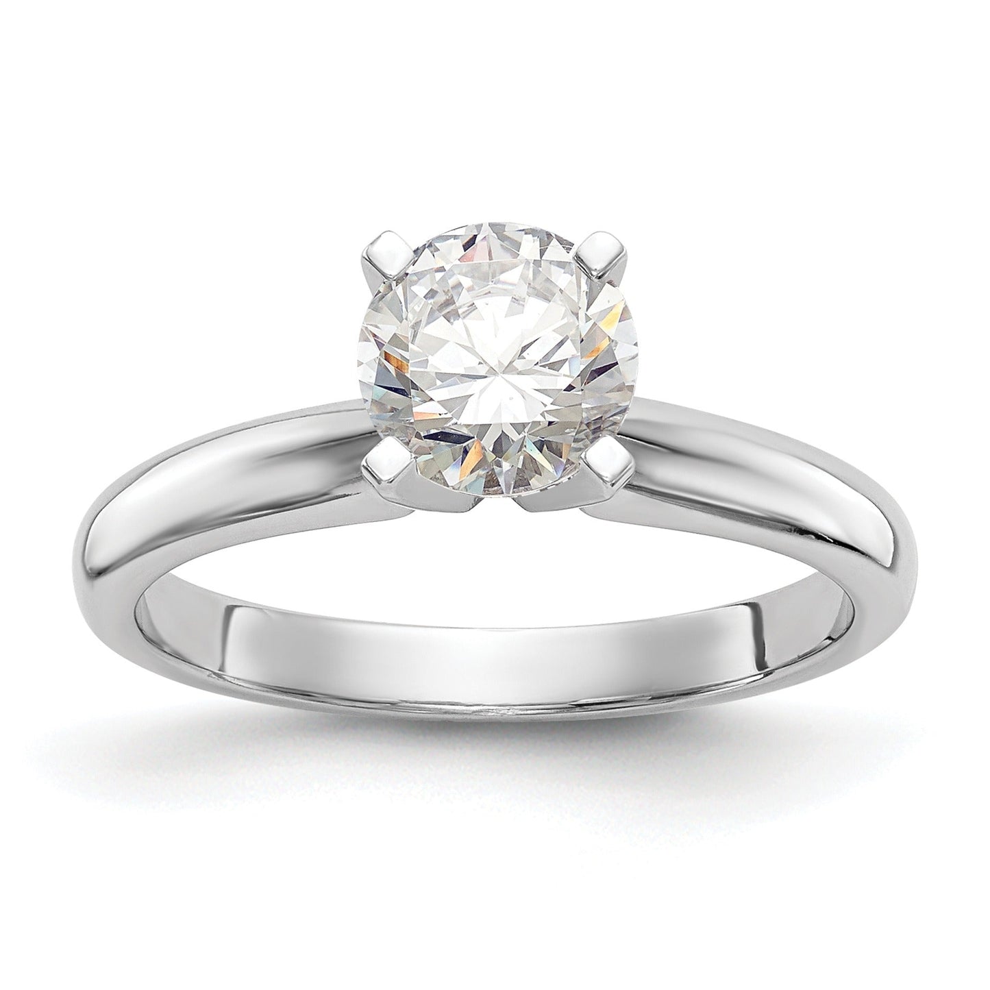 14k White Gold 3/4 carat Knife Edge Solitaire Ring Mounting
