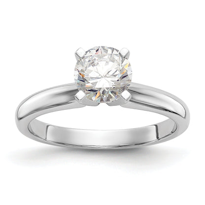 14k White Gold 3/4 carat Knife Edge Solitaire Ring Mounting