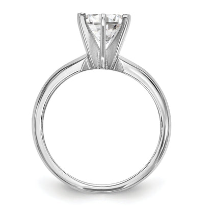 14k White Gold 2 carat Lightweight Solitaire Ring Mounting