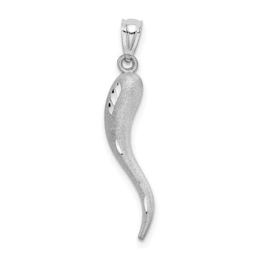 14k Gold Italian Horn Pendant