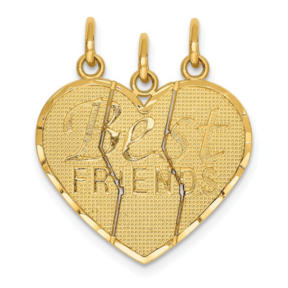 3-piece 14k Gold Best Friends Break-apart Pendant