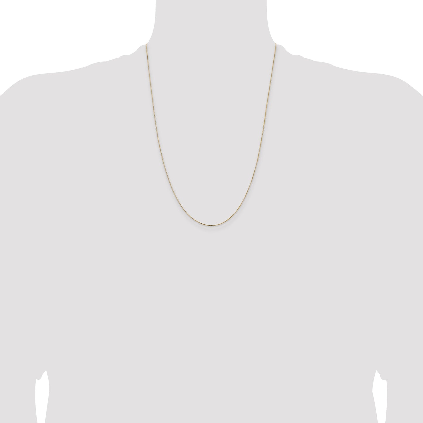 0.5 mm 14k Gold Box Chain with Lobster Clasp