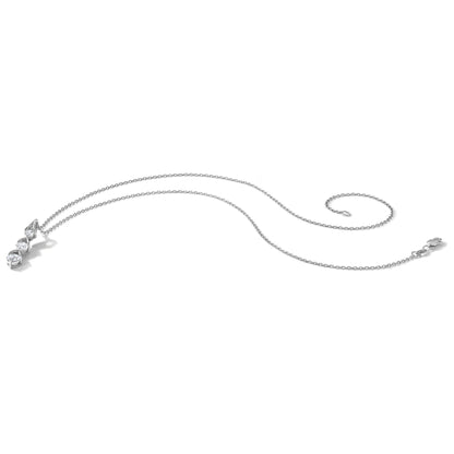 Lab Grown Three Diamond Drop Necklace 1 Ctw