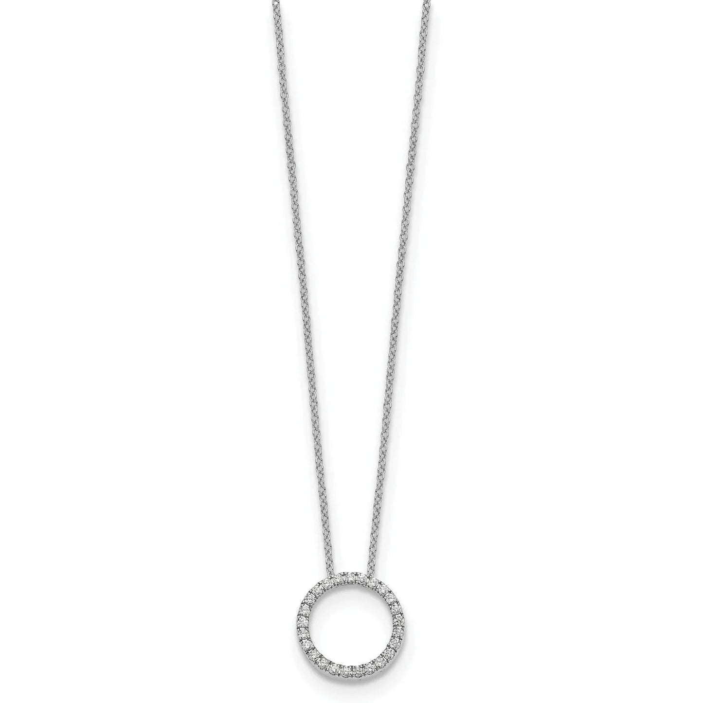 Lab Grown Diamond Circle Pendant Necklaces