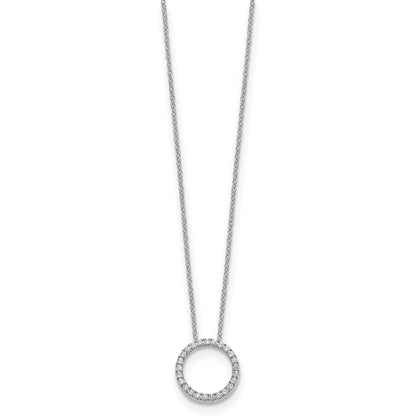 Lab Grown Diamond Circle Pendant Necklaces