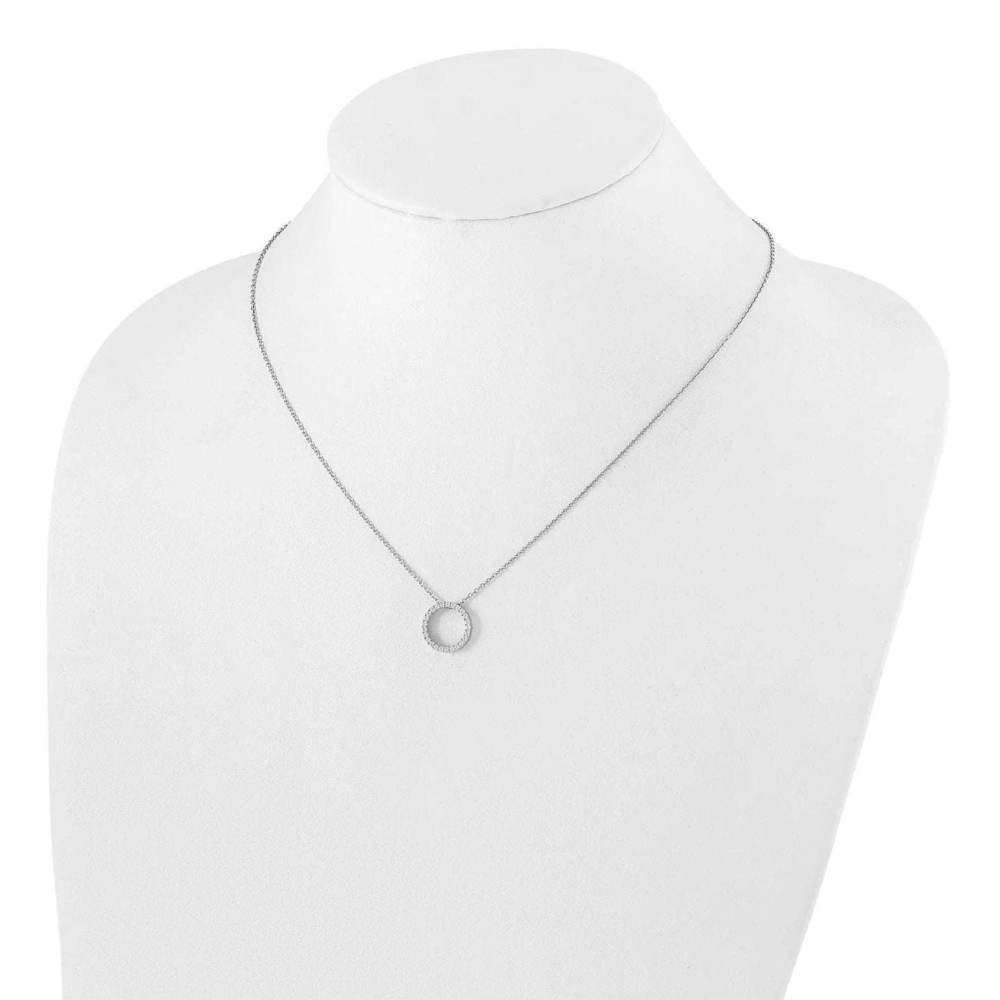 Lab Grown Diamond Circle Pendant Necklaces