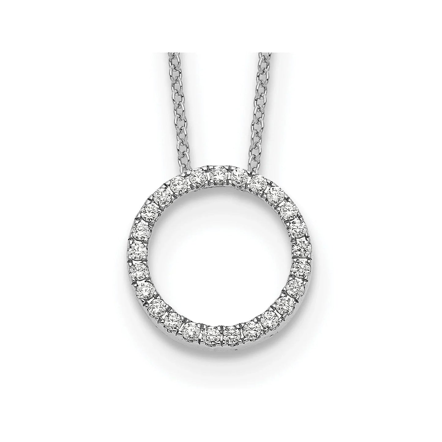 Lab Grown Diamond Circle Pendant Necklaces