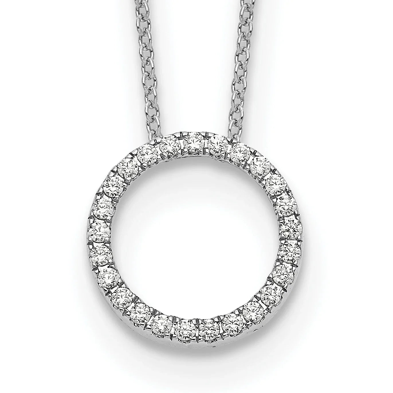 Lab Grown Diamond Circle Pendant Necklaces