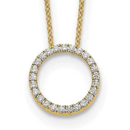 Lab Grown Diamond Circle Pendant Necklaces