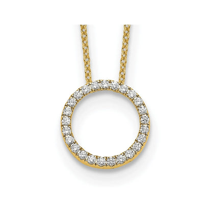 Lab Grown Diamond Circle Pendant Necklaces