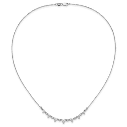 14K White Gold Lab Grown Diamond Station Necklace 1 1/2 ctw.