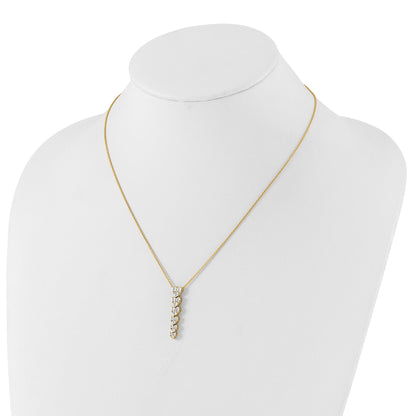 Lab Grown Diamond Hearts Drop Necklace 14K Gold