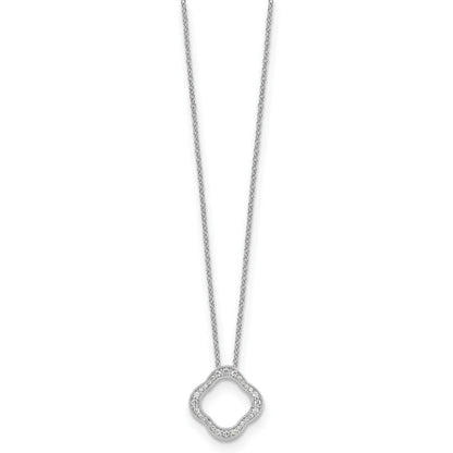 Lab Grown Diamond Quatrefoil Floral Necklace