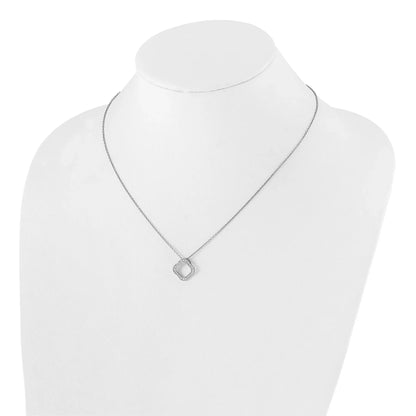 Lab Grown Diamond Quatrefoil Floral Necklace