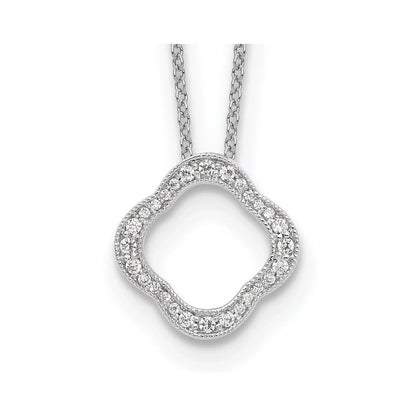 Lab Grown Diamond Quatrefoil Floral Necklace