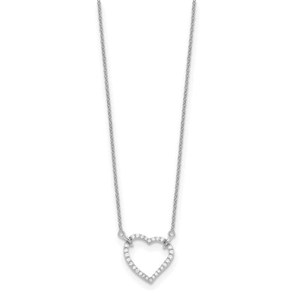 Diamond Heart Pendant Necklaces 1/5 ctw