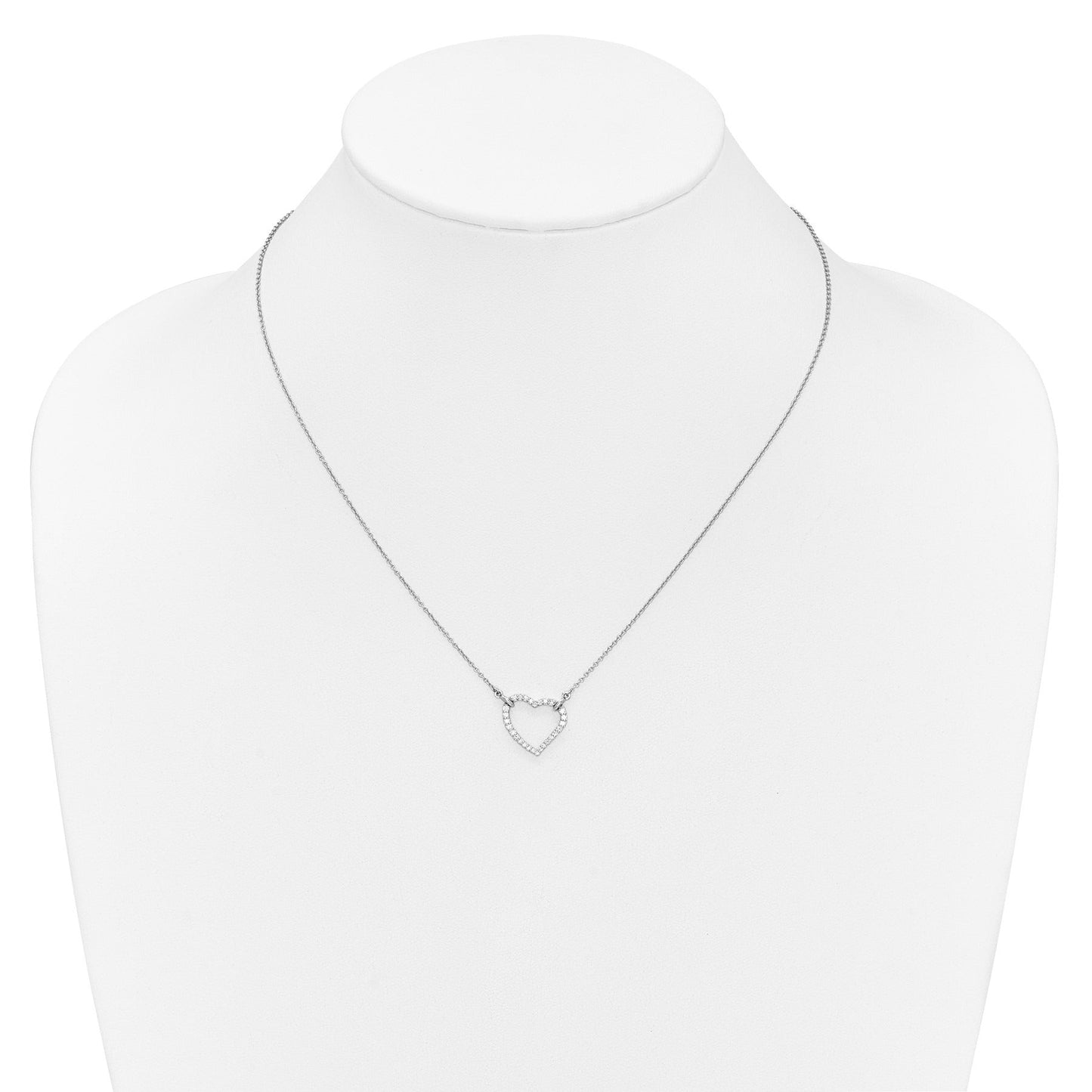 Diamond Heart Pendant Necklaces 1/5 ctw