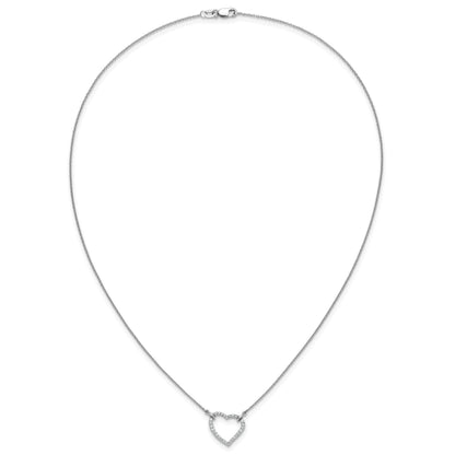 Diamond Heart Pendant Necklaces 1/5 ctw