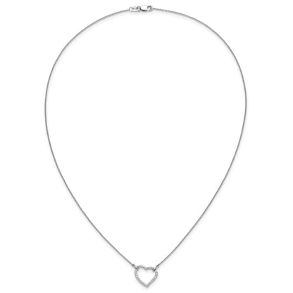 Diamond Heart Pendant Necklaces 1/5 ctw