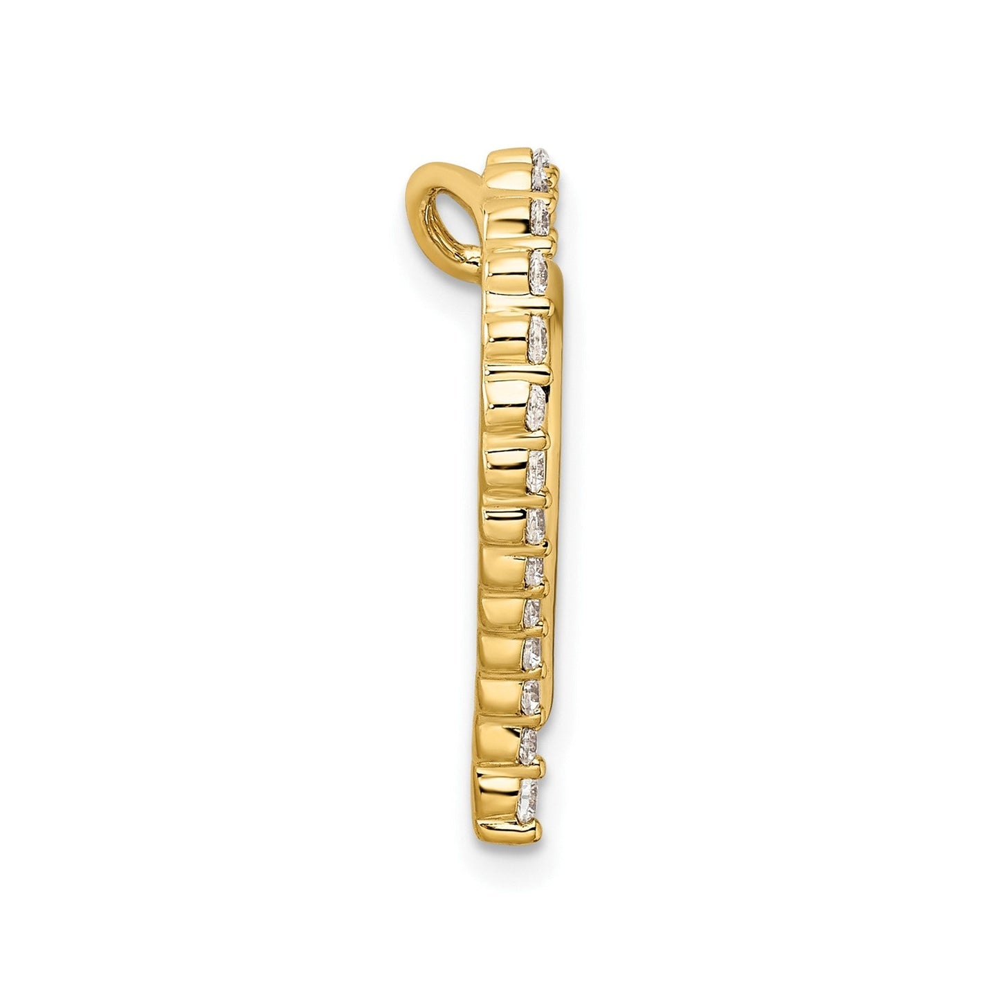 Lab Grown Diamond Double Heart in Heart Pendant 14k Gold