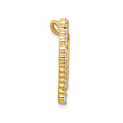 Lab Grown Diamond Double Heart in Heart Pendant 14k Gold