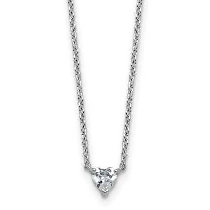 14k Gold Lab Grown Diamond Solitaire Heart Necklace