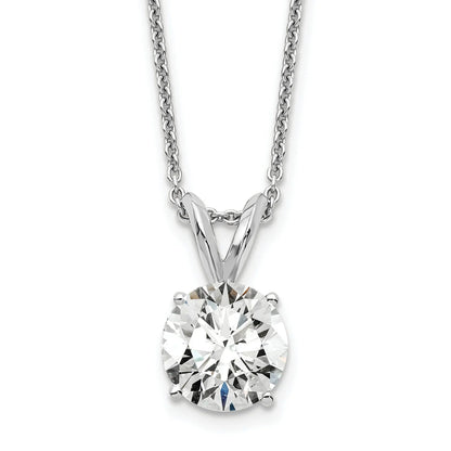 14 Carat Round Lab Grown Diamond Solitaire Necklace