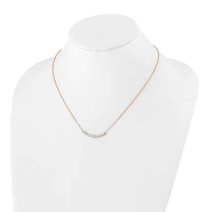 Lab Grown Diamond Complete Bar Gold Necklace 1/2 ctw