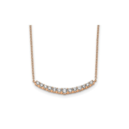 Lab Grown Diamond Complete Bar Gold Necklace 1/2 ctw