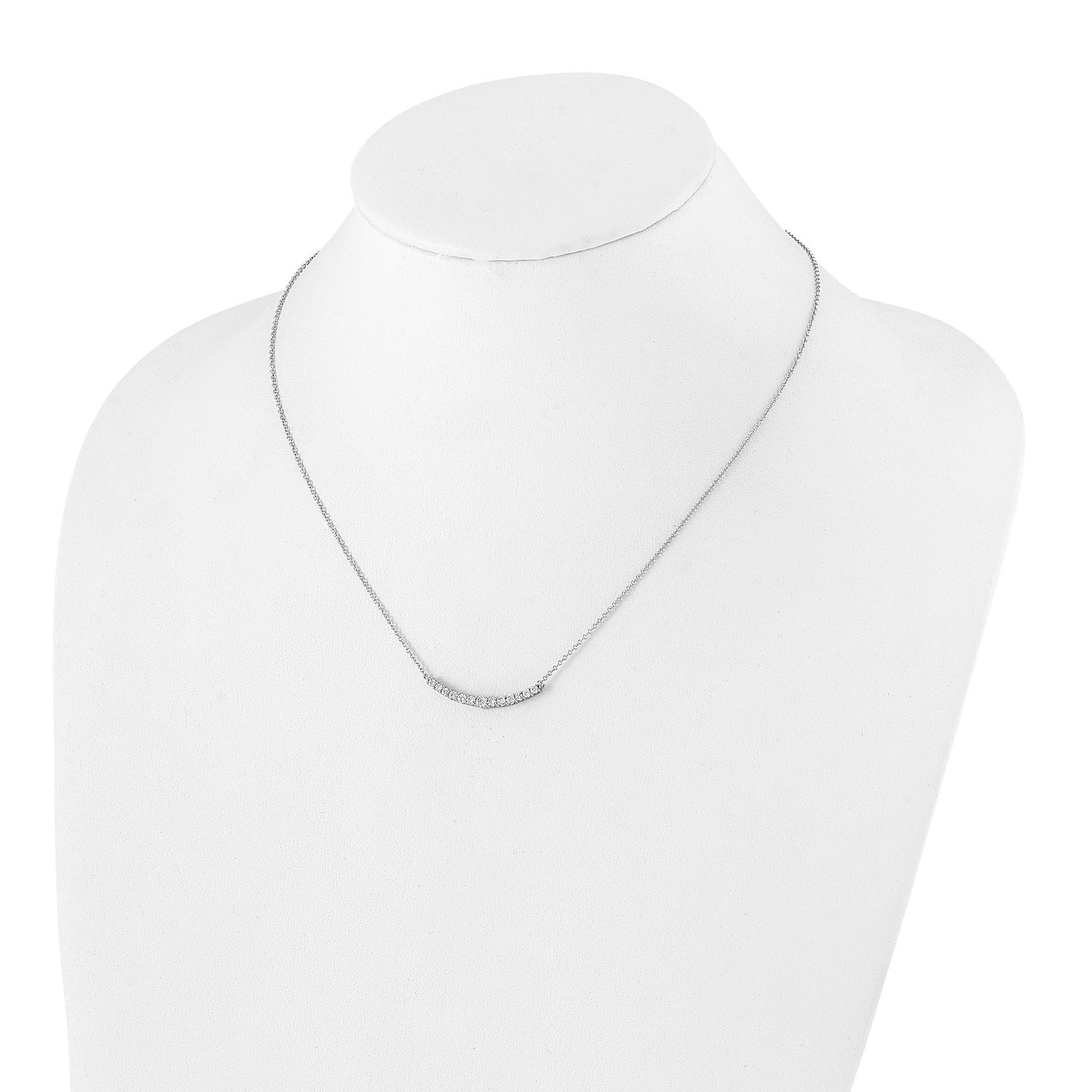 Lab Grown Diamond Complete Bar Gold Necklace 1/2 ctw