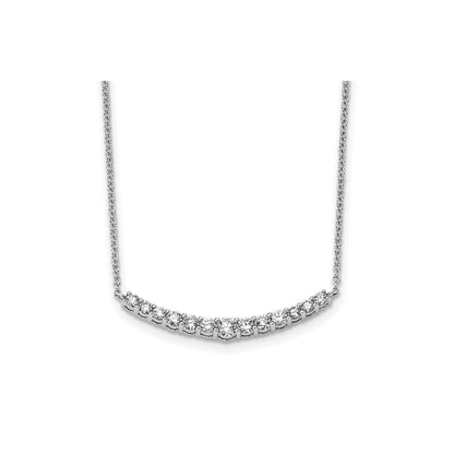Lab Grown Diamond Complete Bar Gold Necklace 1/2 ctw