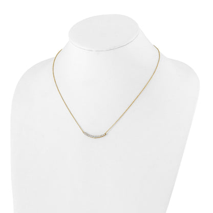 Lab Grown Diamond Complete Bar Gold Necklace 1/2 ctw