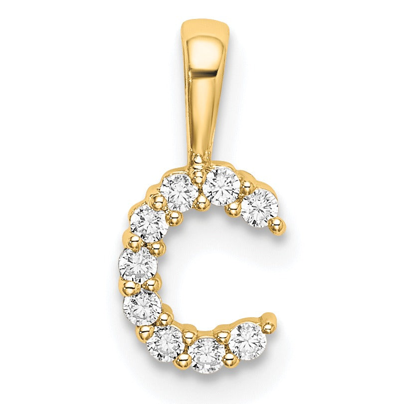Natural Diamond Initial Pave Pendants