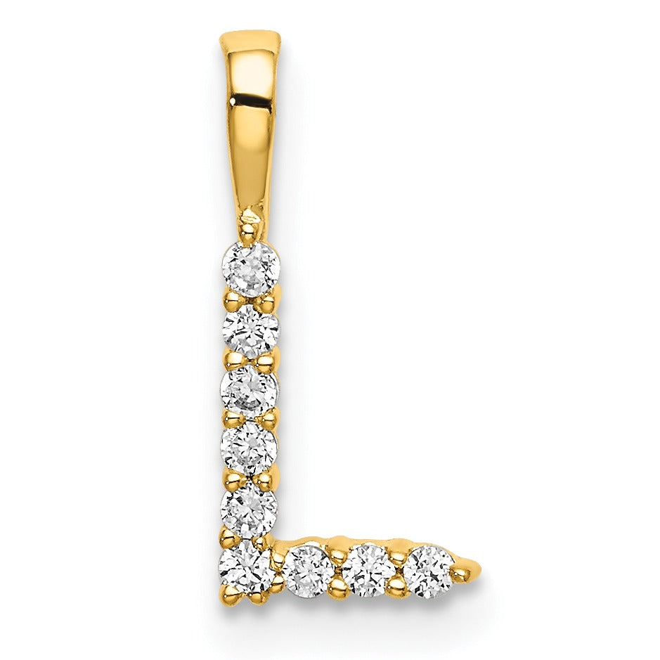 Natural Diamond Initial Pave Pendants