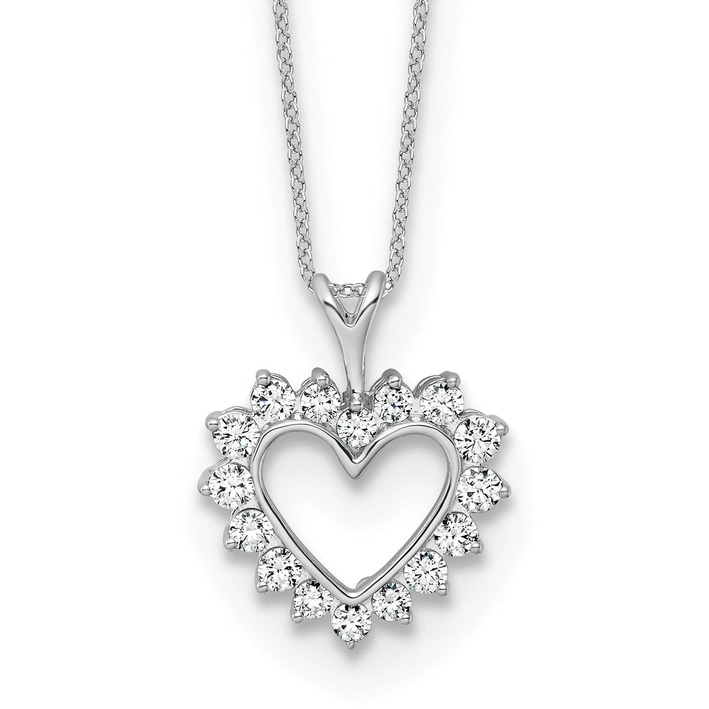 1/2 carat Lab Grown Diamond Heart Necklace
