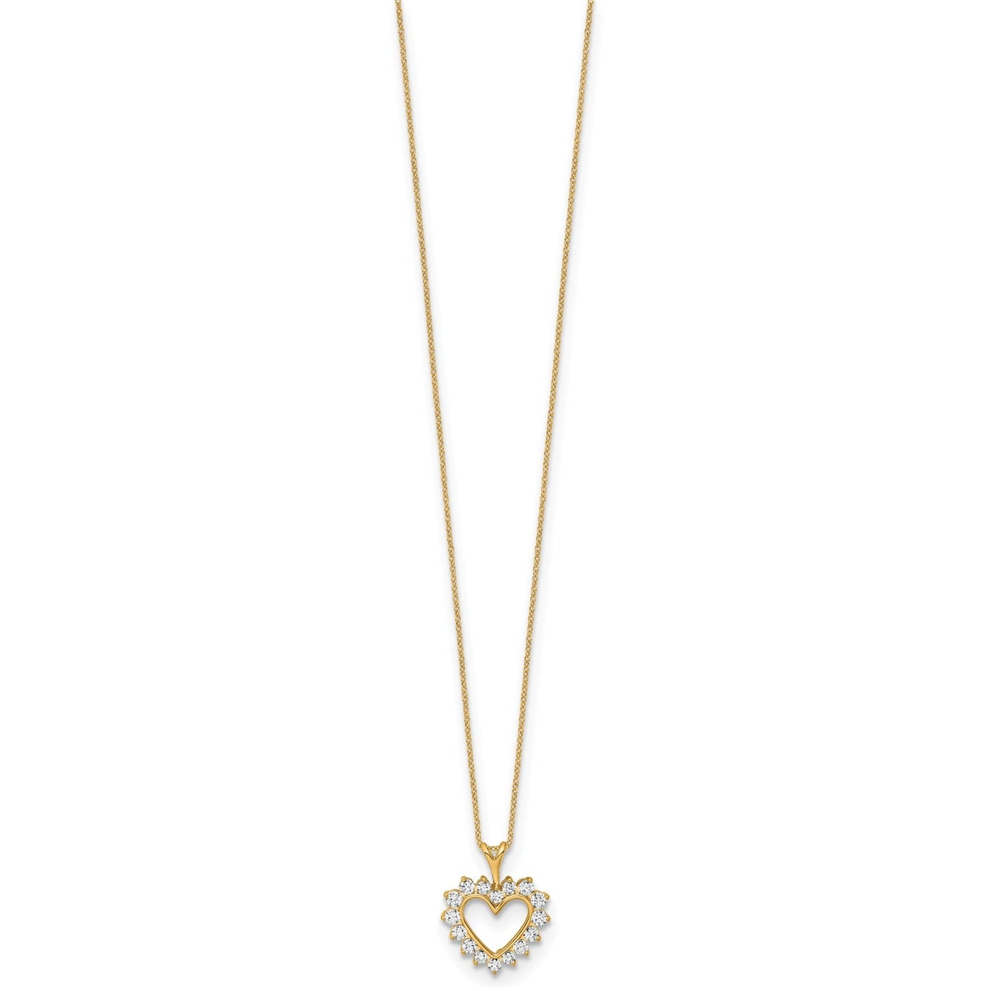 1/2 carat Lab Grown Diamond Heart Necklace