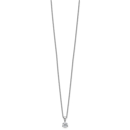 Lab Grown Diamond  Gold Solitaire Pendant Necklace