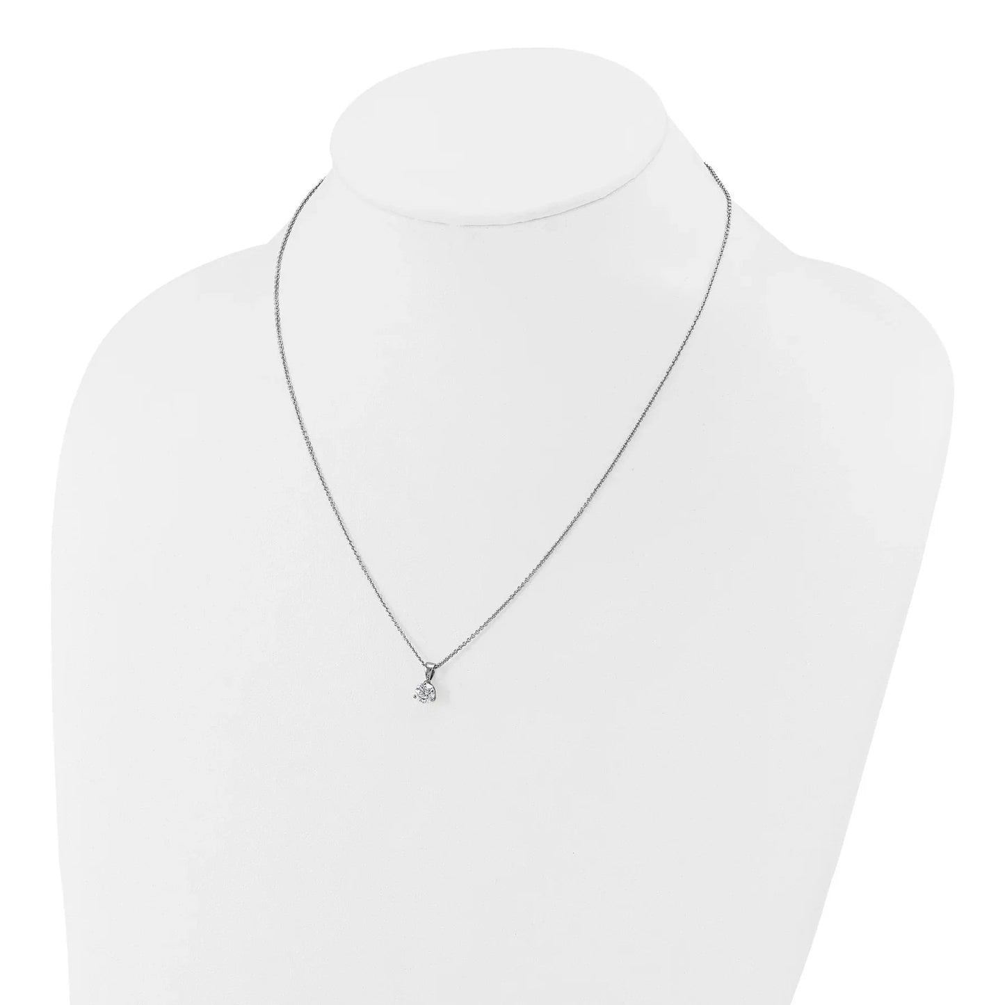 14k Gold Lab Grown Diamond Solitaire Pendant Necklace