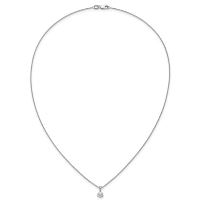 Lab Grown Diamond  Gold Solitaire Pendant Necklace