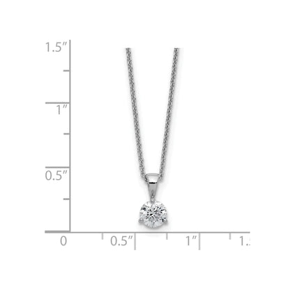 Lab Grown Diamond  Gold Solitaire Pendant Necklace
